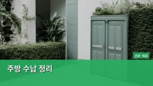 주방 수납 정리, 건강하고 쾌적한 공간을 만드는 비법 공개